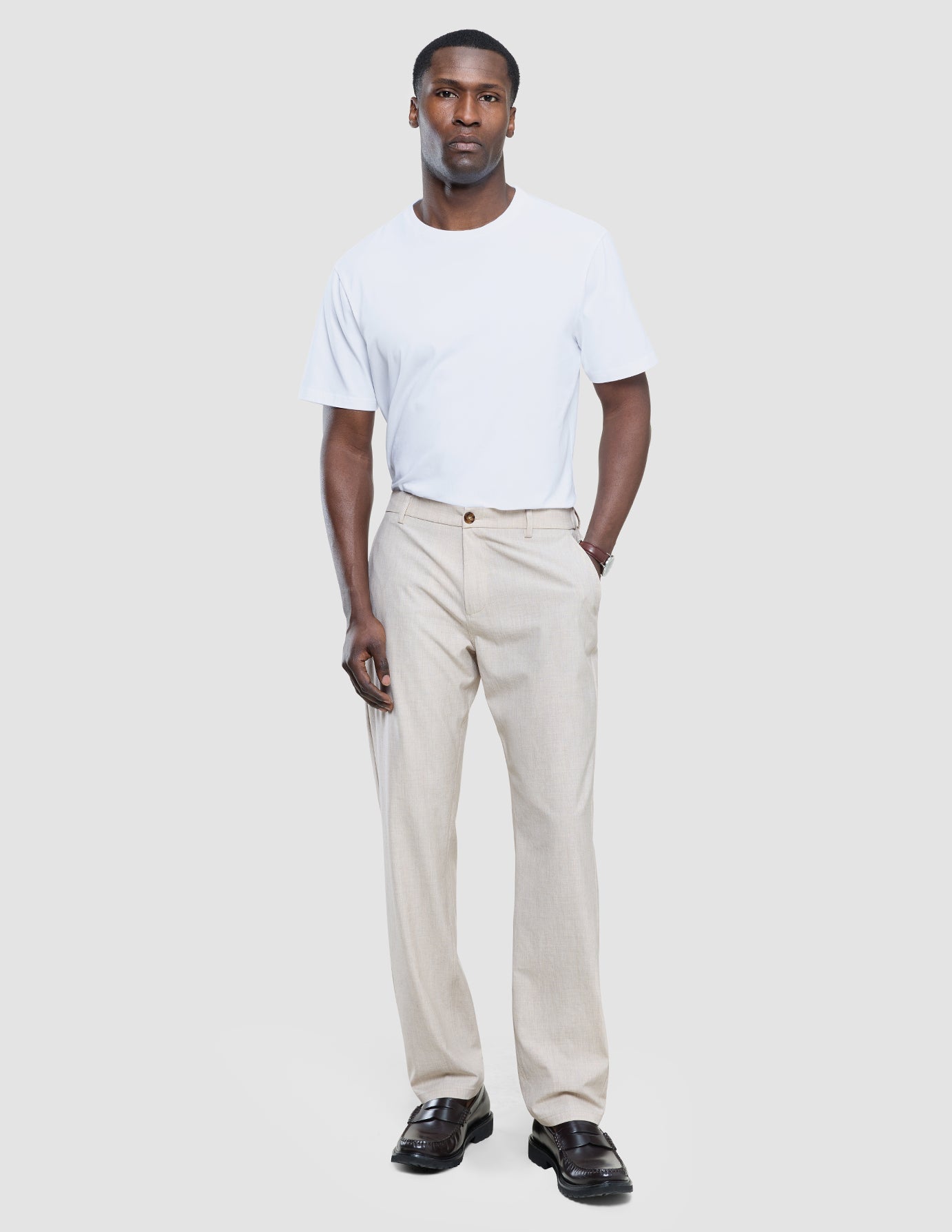 Tech Linen Elastic Pants Sandshell
